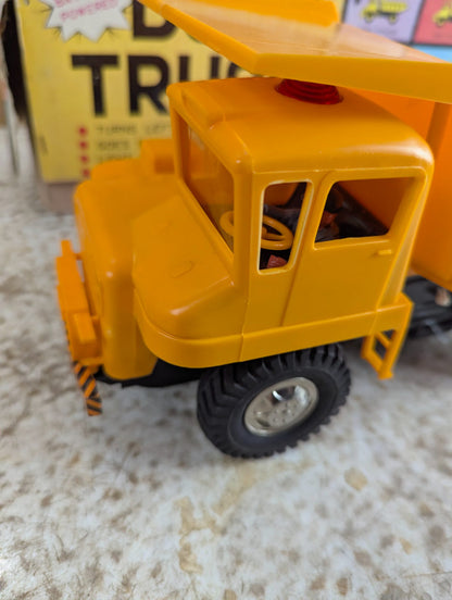 1970s Plastic Dump Truck Toy in Box - Electronics do not function
