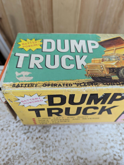 1970s Plastic Dump Truck Toy in Box - Electronics do not function