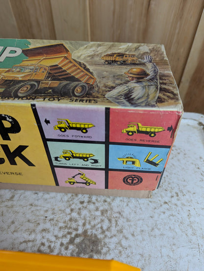 1970s Plastic Dump Truck Toy in Box - Electronics do not function
