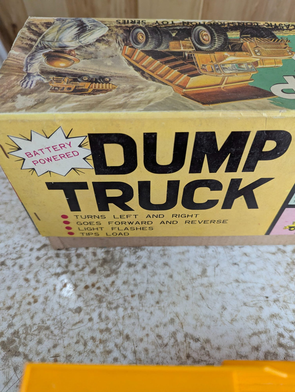 1970s Plastic Dump Truck Toy in Box - Electronics do not function