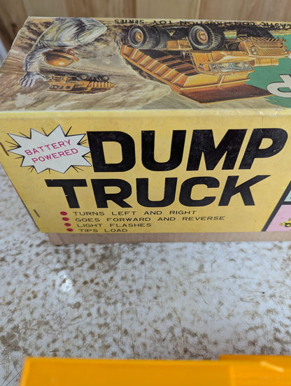 1970s Plastic Dump Truck Toy in Box - Electronics do not function