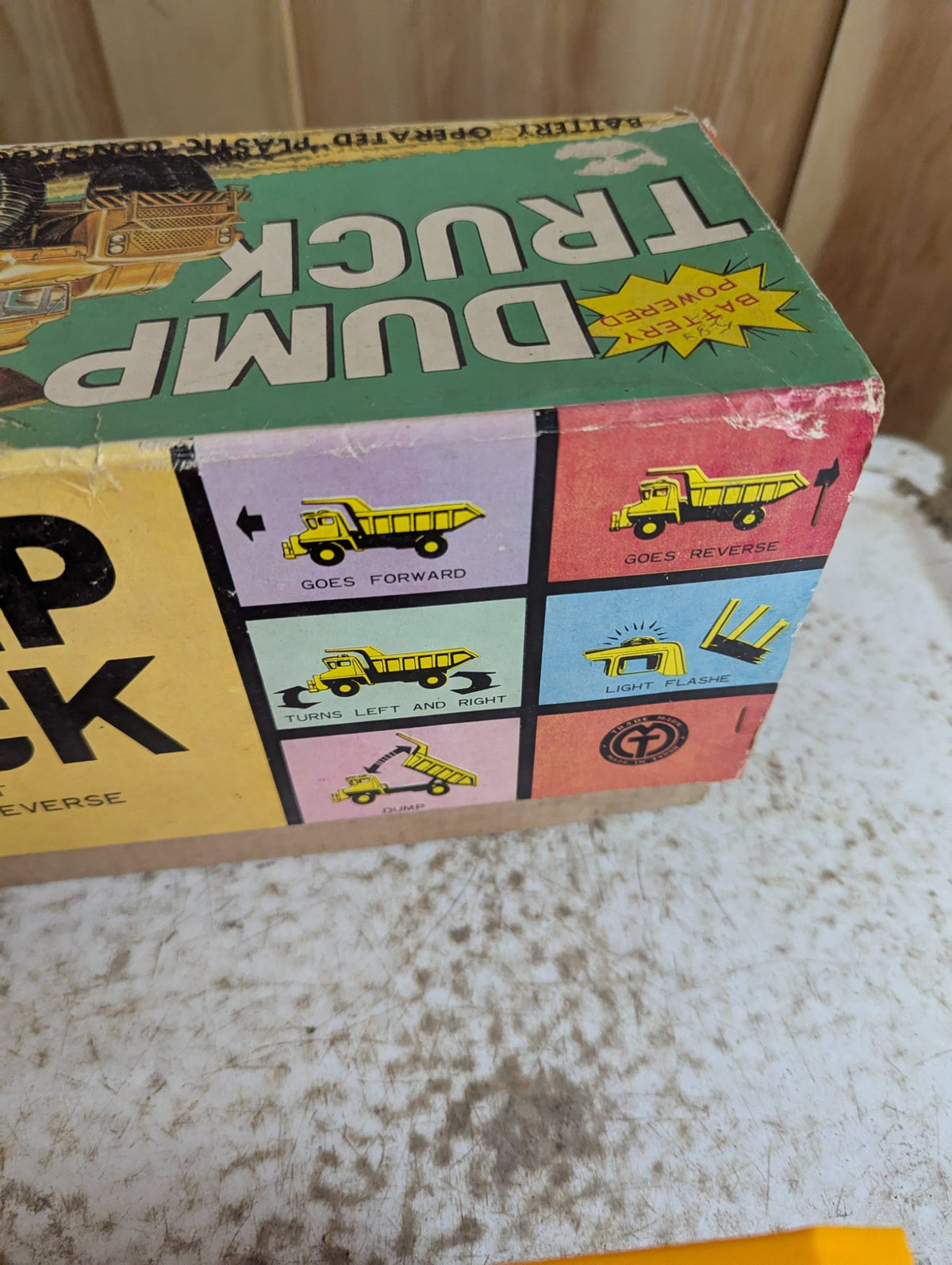 1970s Plastic Dump Truck Toy in Box - Electronics do not function