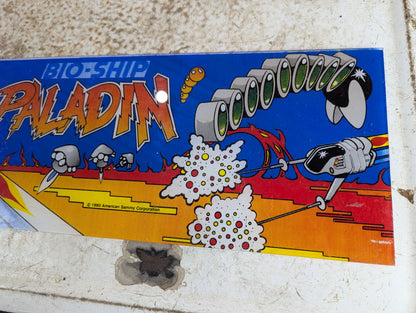 Original 1990 Sammy Bio-Ship Paladin Arcade Marquee