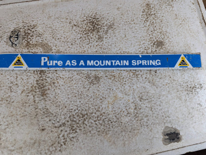 Vintage Pure Springs Metal Wire Display Rack Sign 26.5" x 2"