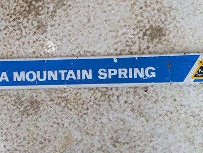Vintage Pure Springs Metal Wire Display Rack Sign 26.5" x 2"