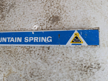 Vintage Pure Springs Metal Wire Display Rack Sign 26.5" x 2"