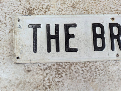 Embossed Painted Aluminum Sign 'The Breens'  24" x 6"