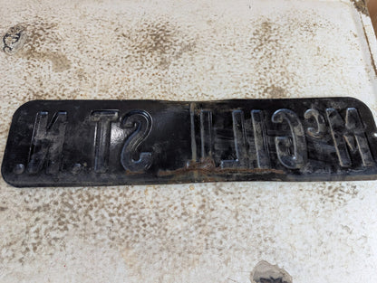 Vintage Embossed Porcelain Street Sign McGill St. N. 24" x 6"