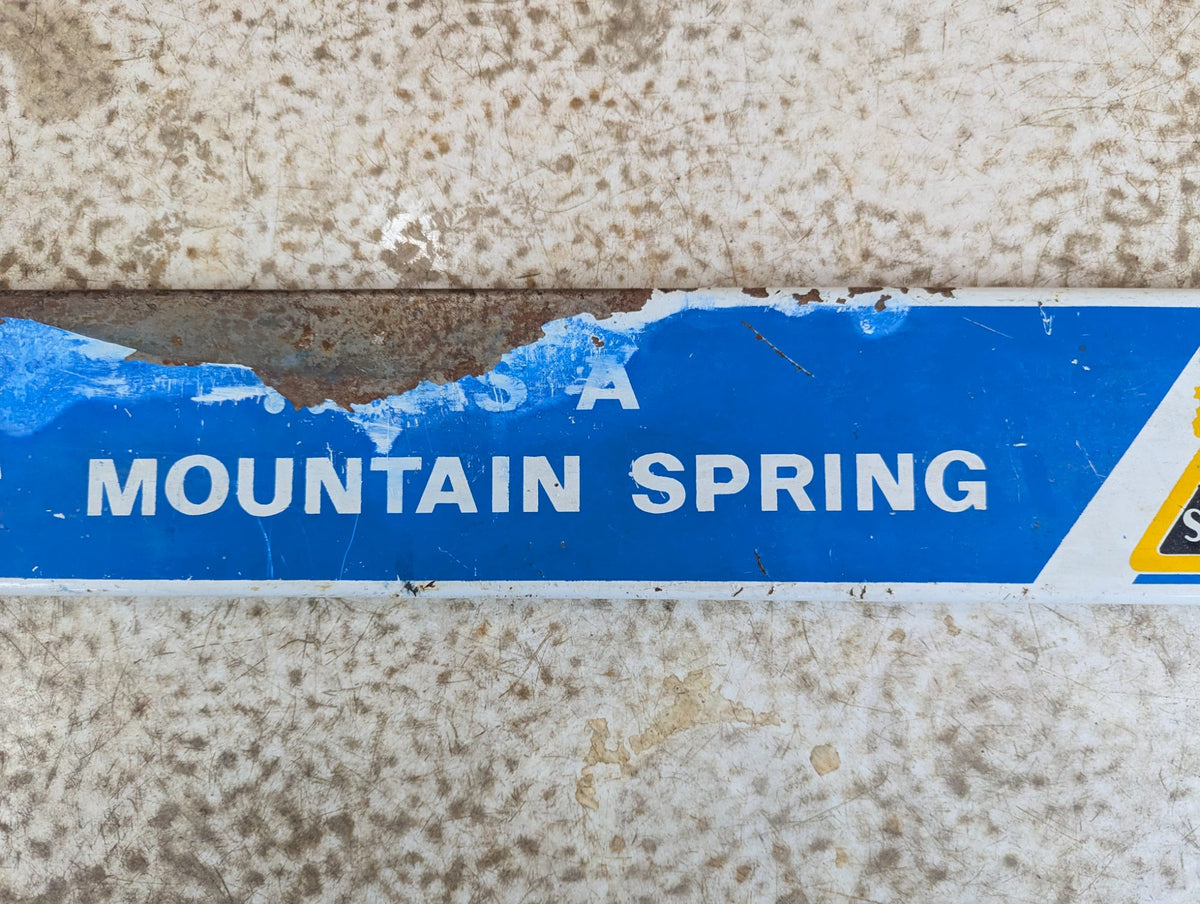 Vintage Pure Springs Metal Wire Display Rack Sign 26.5" x 4"