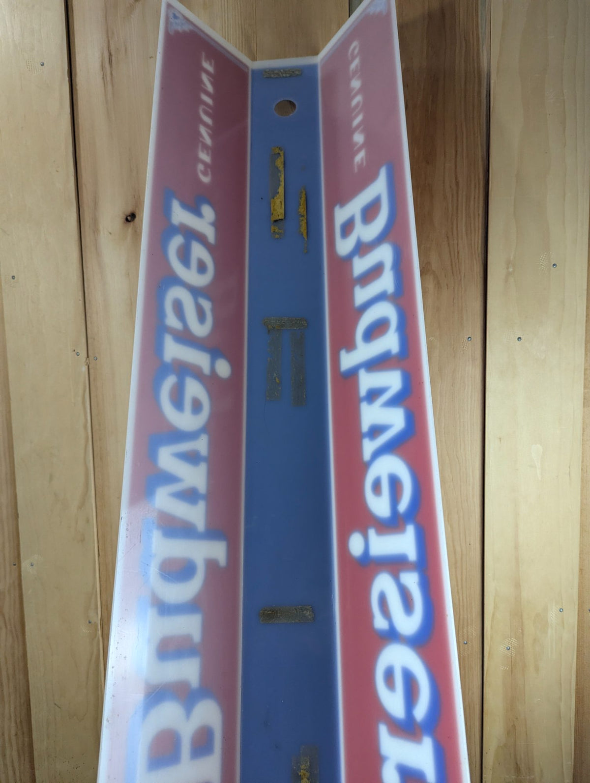 1970s Busweiser Plexi Pool Table Lamp Shade 49" x 12"