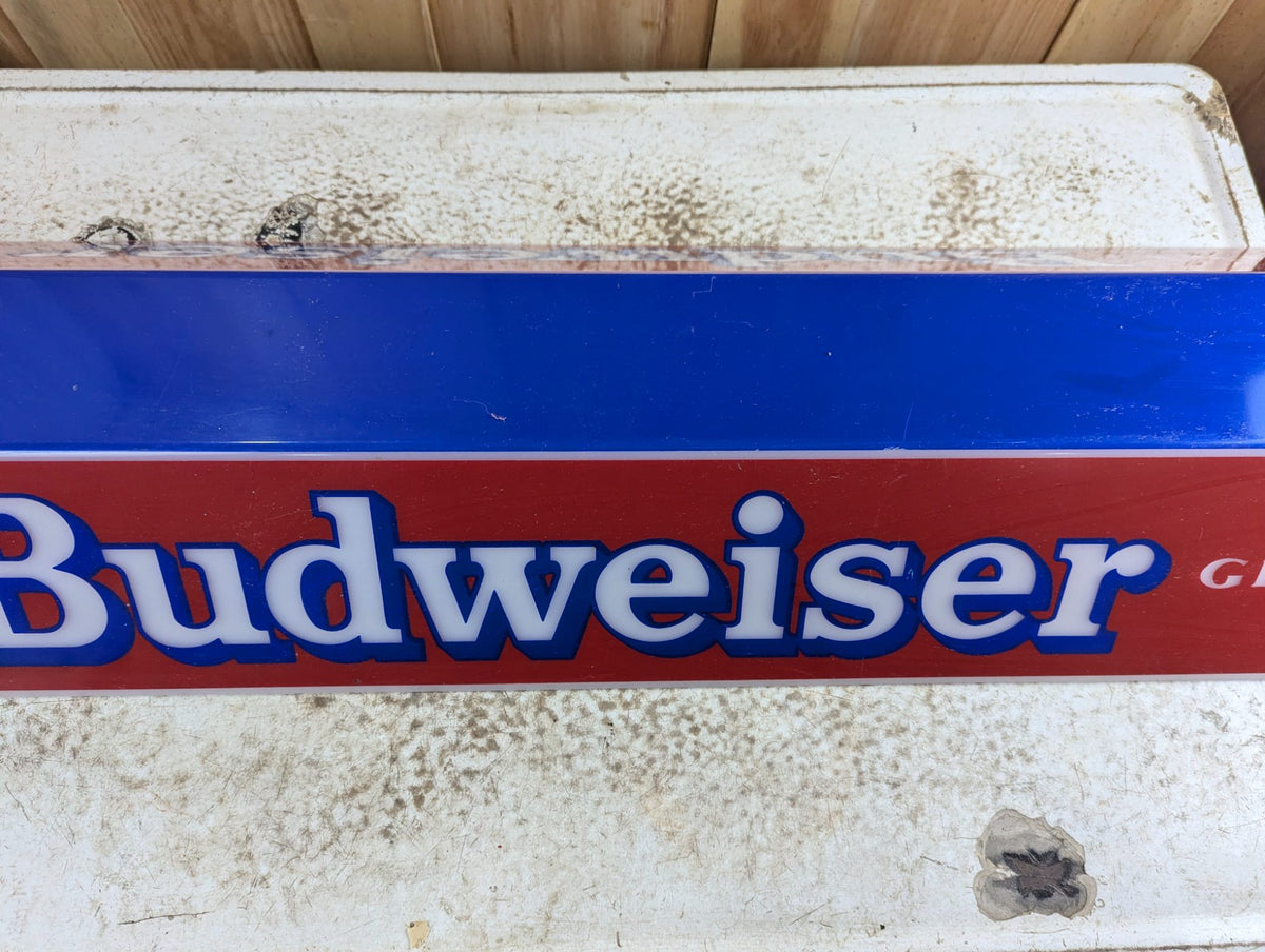 1970s Busweiser Plexi Pool Table Lamp Shade 49" x 12"