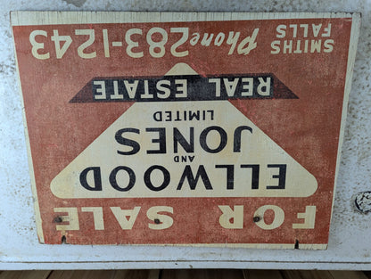 Rustic Handpainted Wooden Smith Falls For Sale Real Estate Sign 24" x 18"