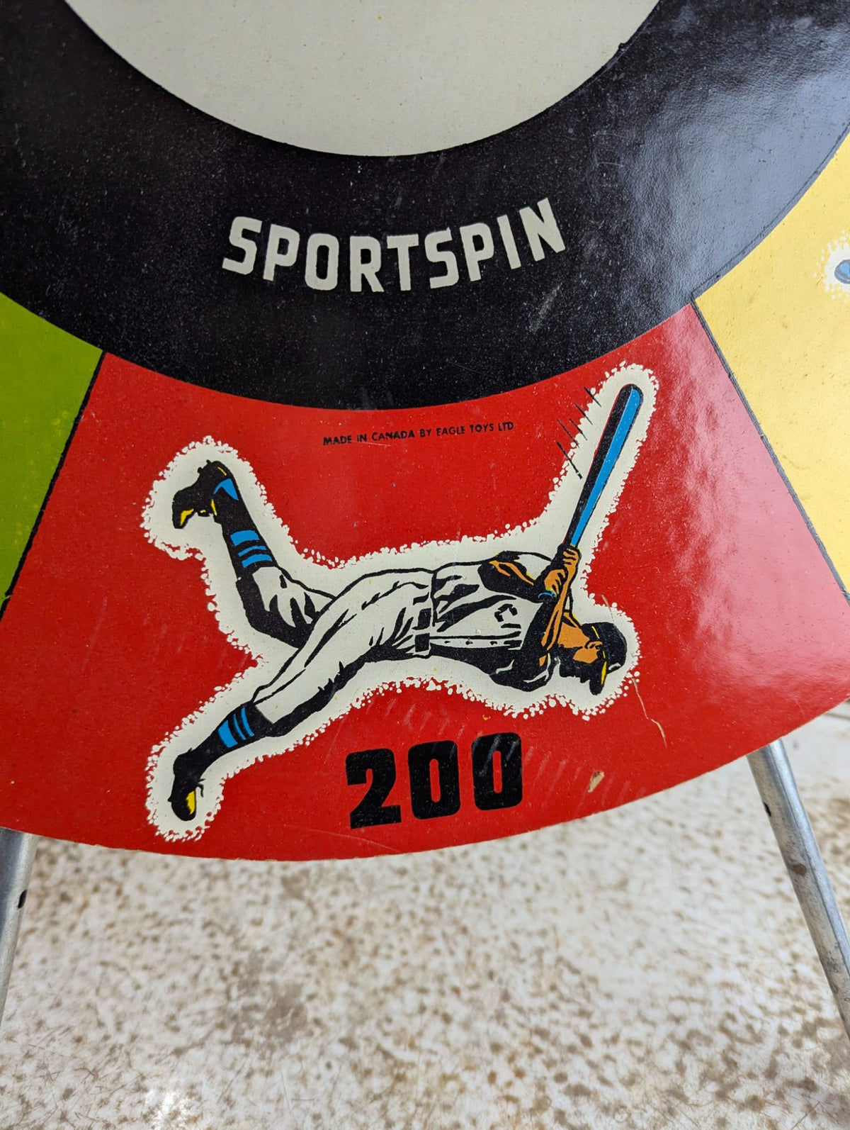 1950s Eagle Toys Sportspin Spinning Target Game with Metal Stand