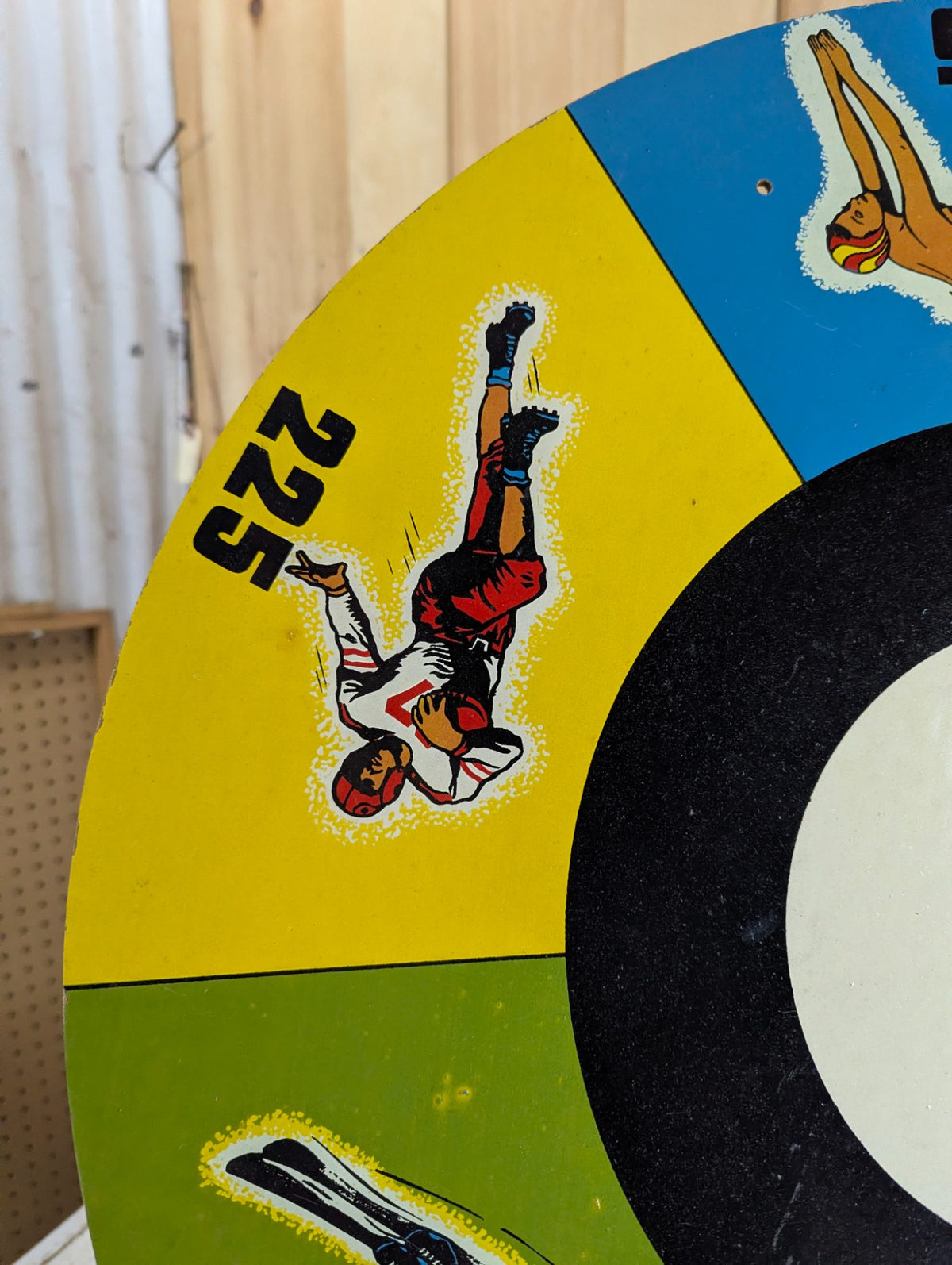 1950s Eagle Toys Sportspin Spinning Target Game with Metal Stand