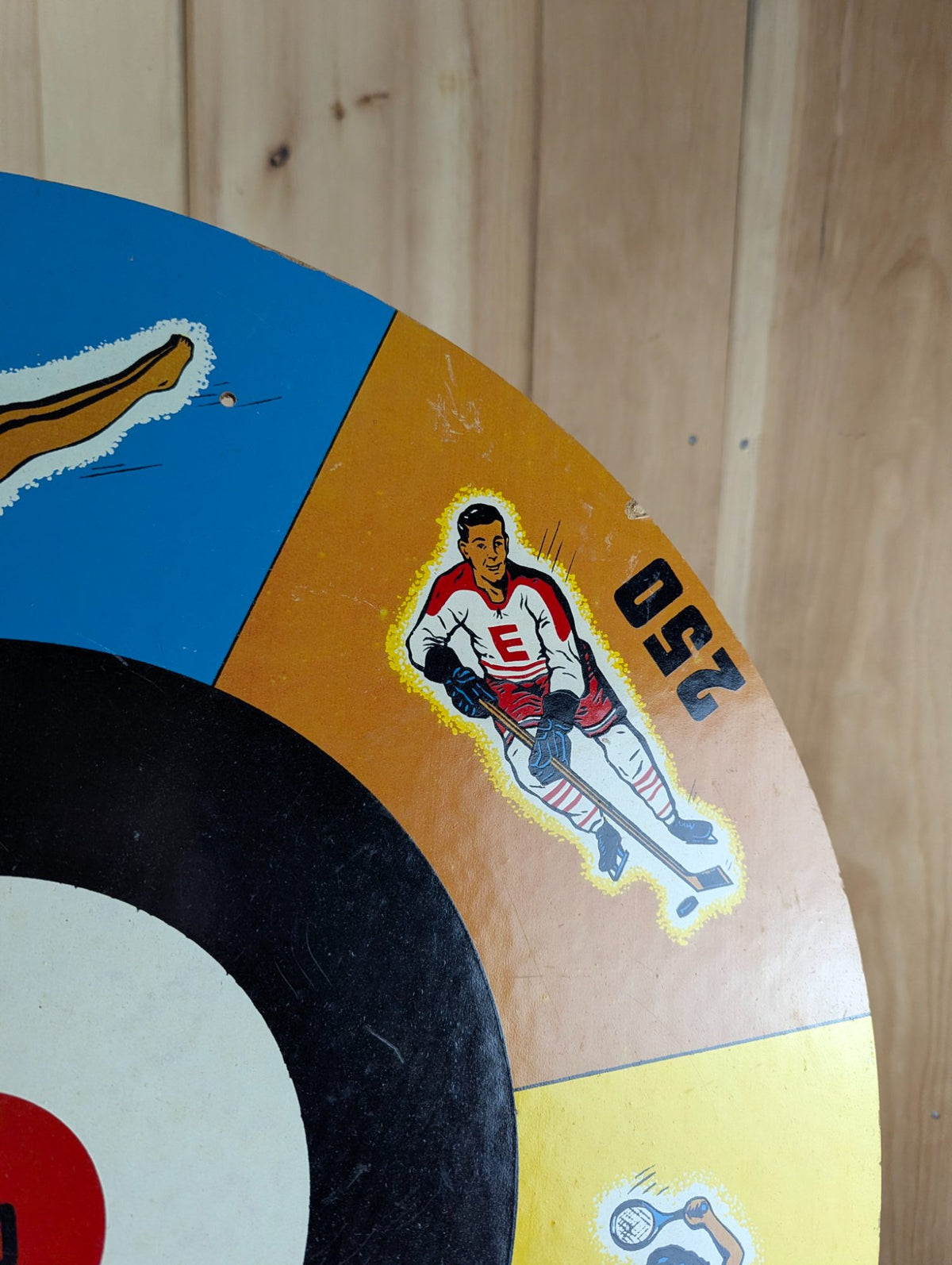1950s Eagle Toys Sportspin Spinning Target Game with Metal Stand