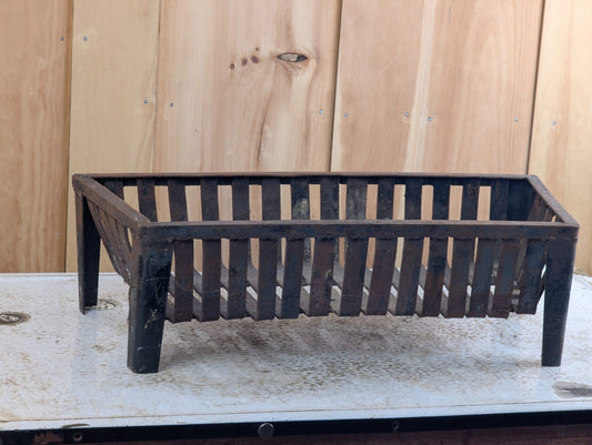 Vintage Cast Iron Fireplace Grate Fire Basket 23.5" x 11.5" x 8"