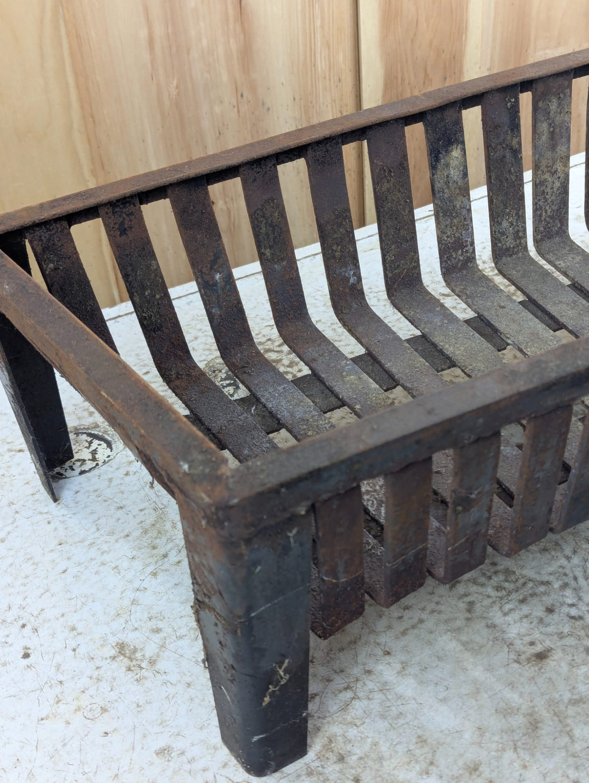 Vintage Cast Iron Fireplace Grate Fire Basket 23.5" x 11.5" x 8"