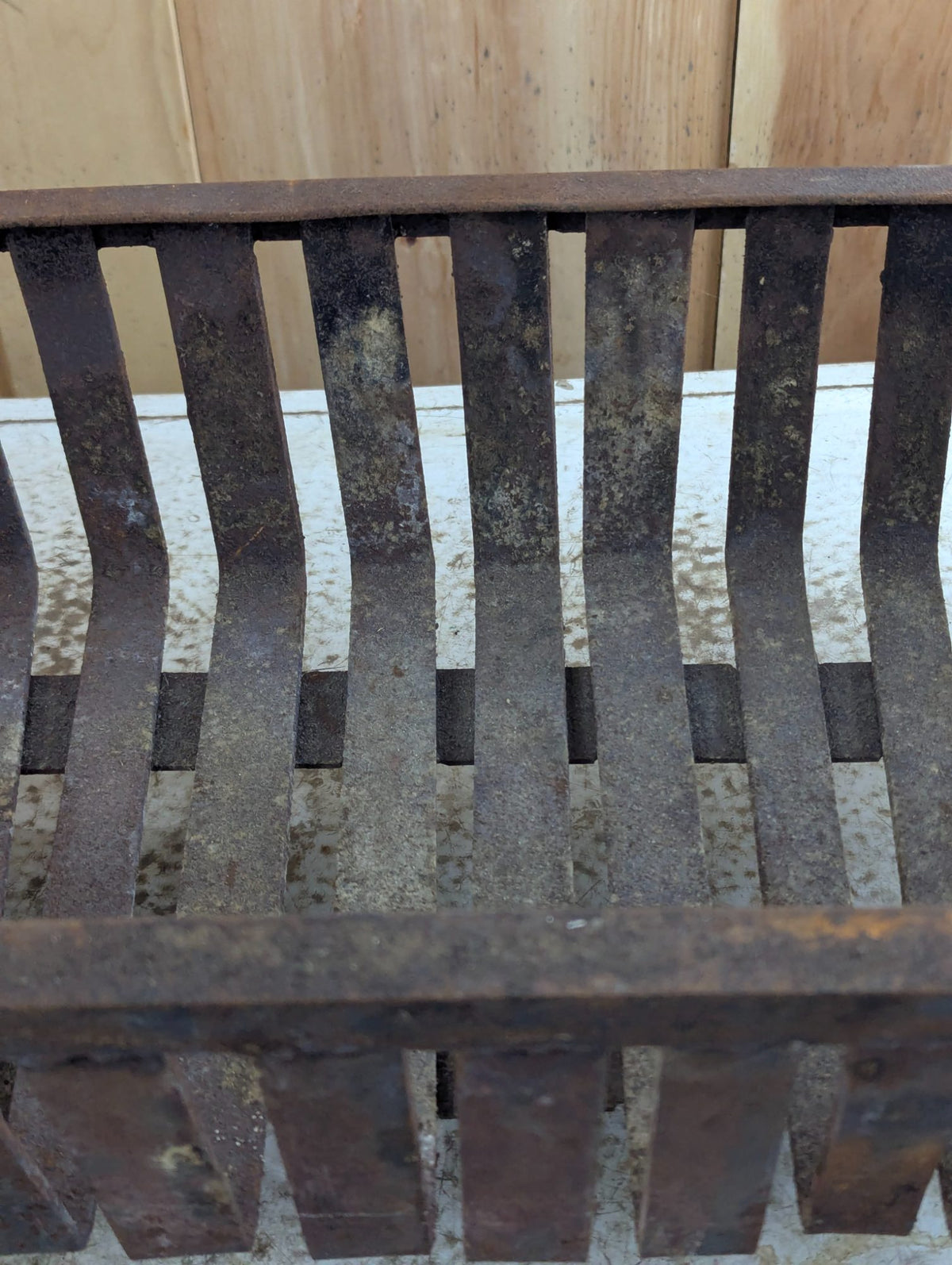 Vintage Cast Iron Fireplace Grate Fire Basket 23.5" x 11.5" x 8"