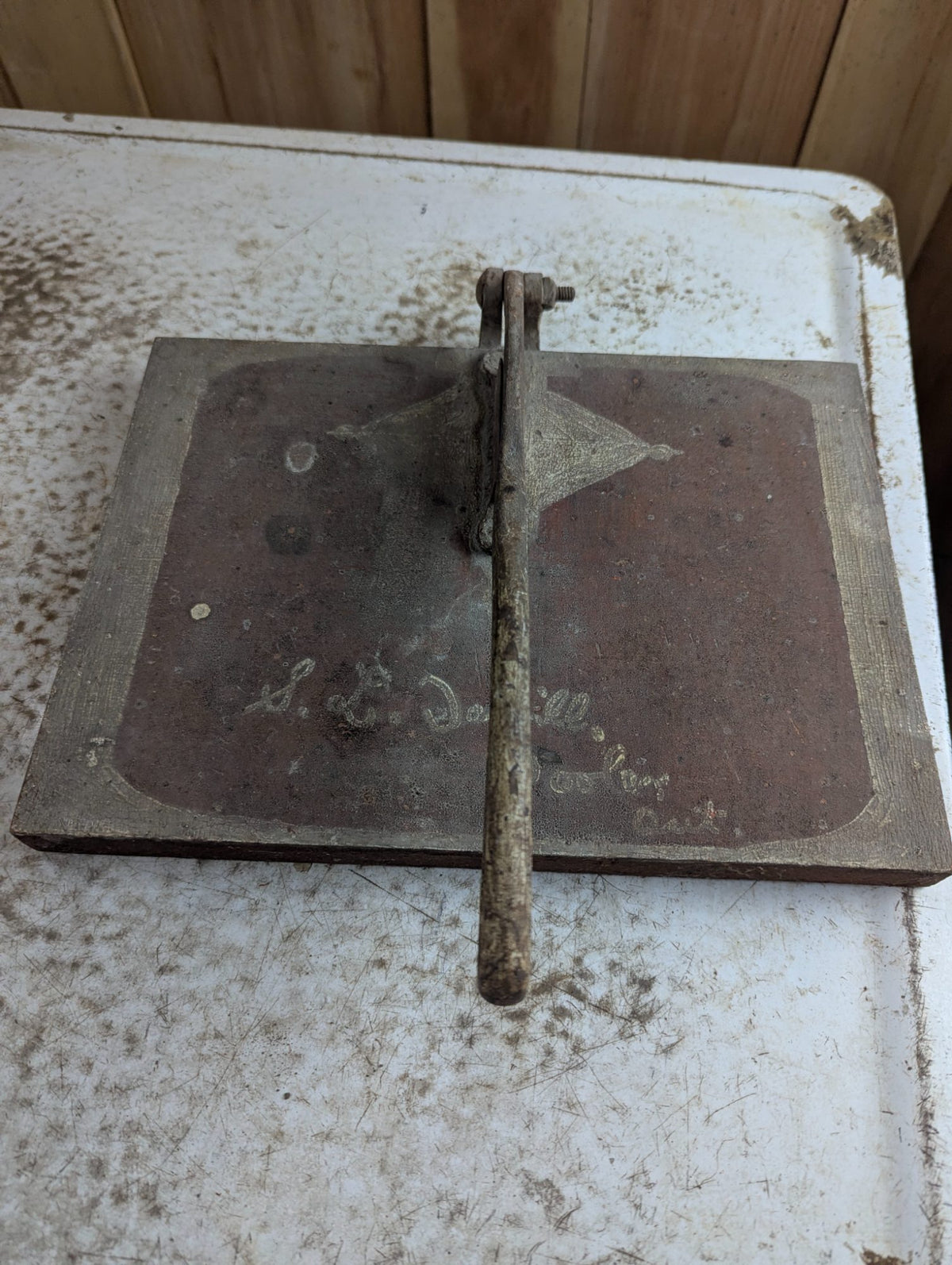 Antique Rustic Home-made Tobacco Cutter