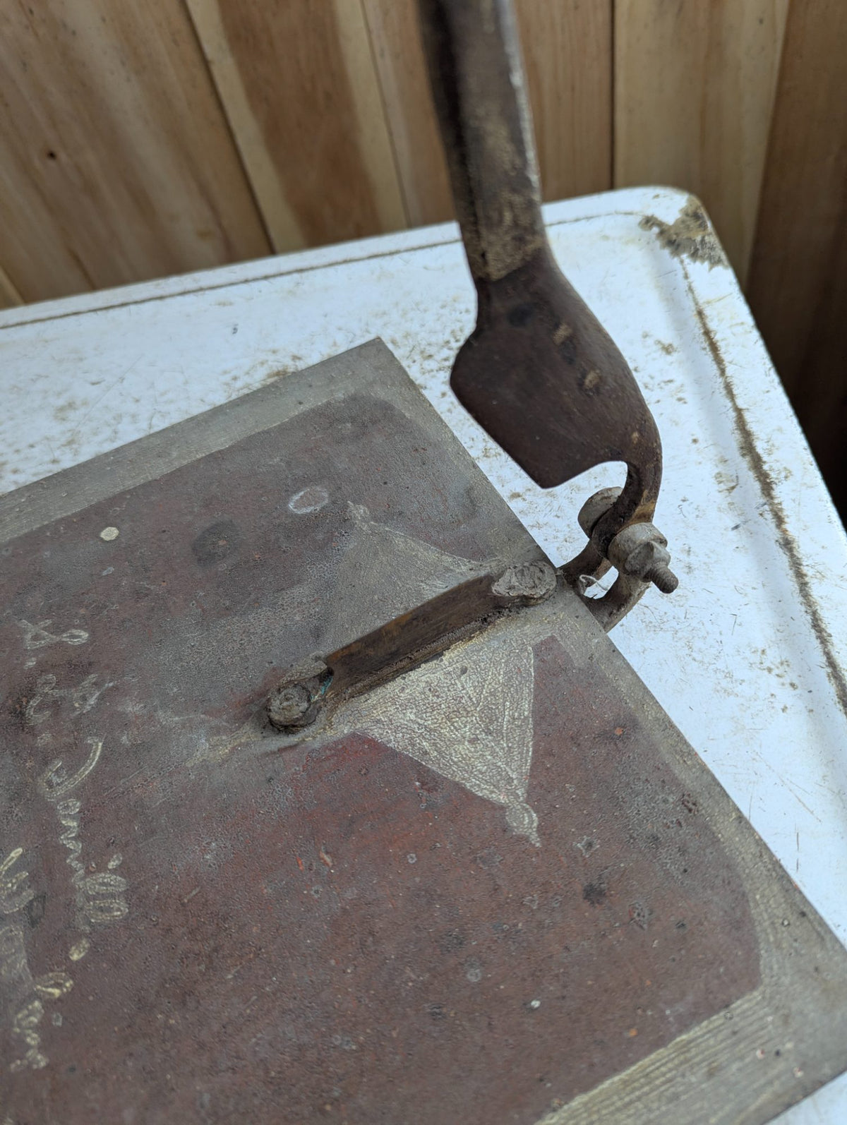 Antique Rustic Home-made Tobacco Cutter