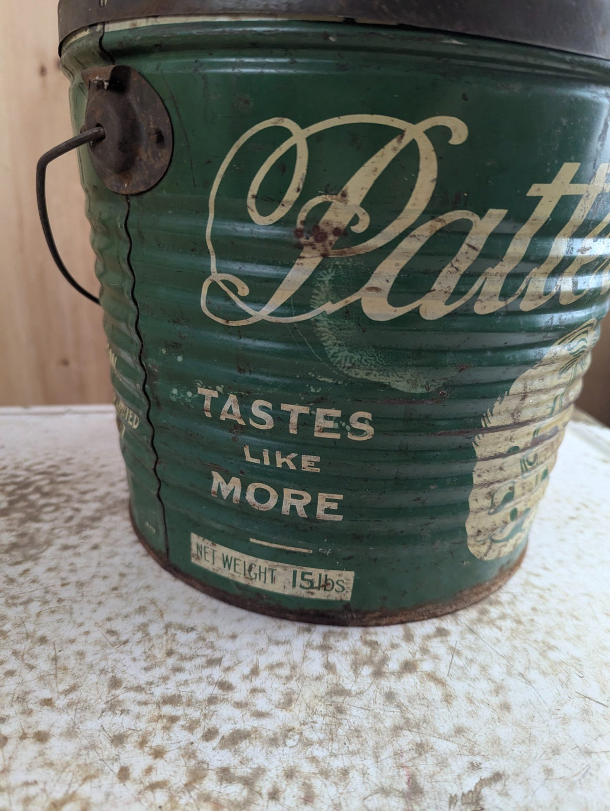 1930s Patterkrisp Chocolate Toronto 15lb Tin Pail
