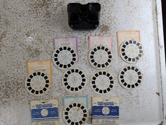 1940s Sawyer's View-Master Black Bakelite with 10 Reels