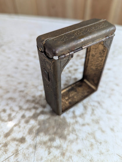 1930s Jemco Hold-a-Pak Brass Tobacco Cigarette Pack Holder