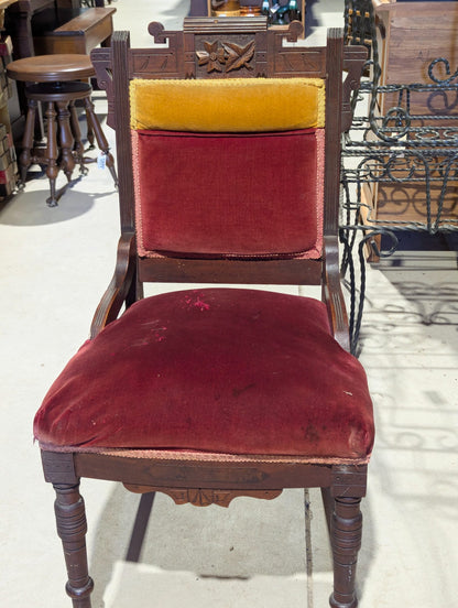Antique Victorian Eastlake Walnut Chair