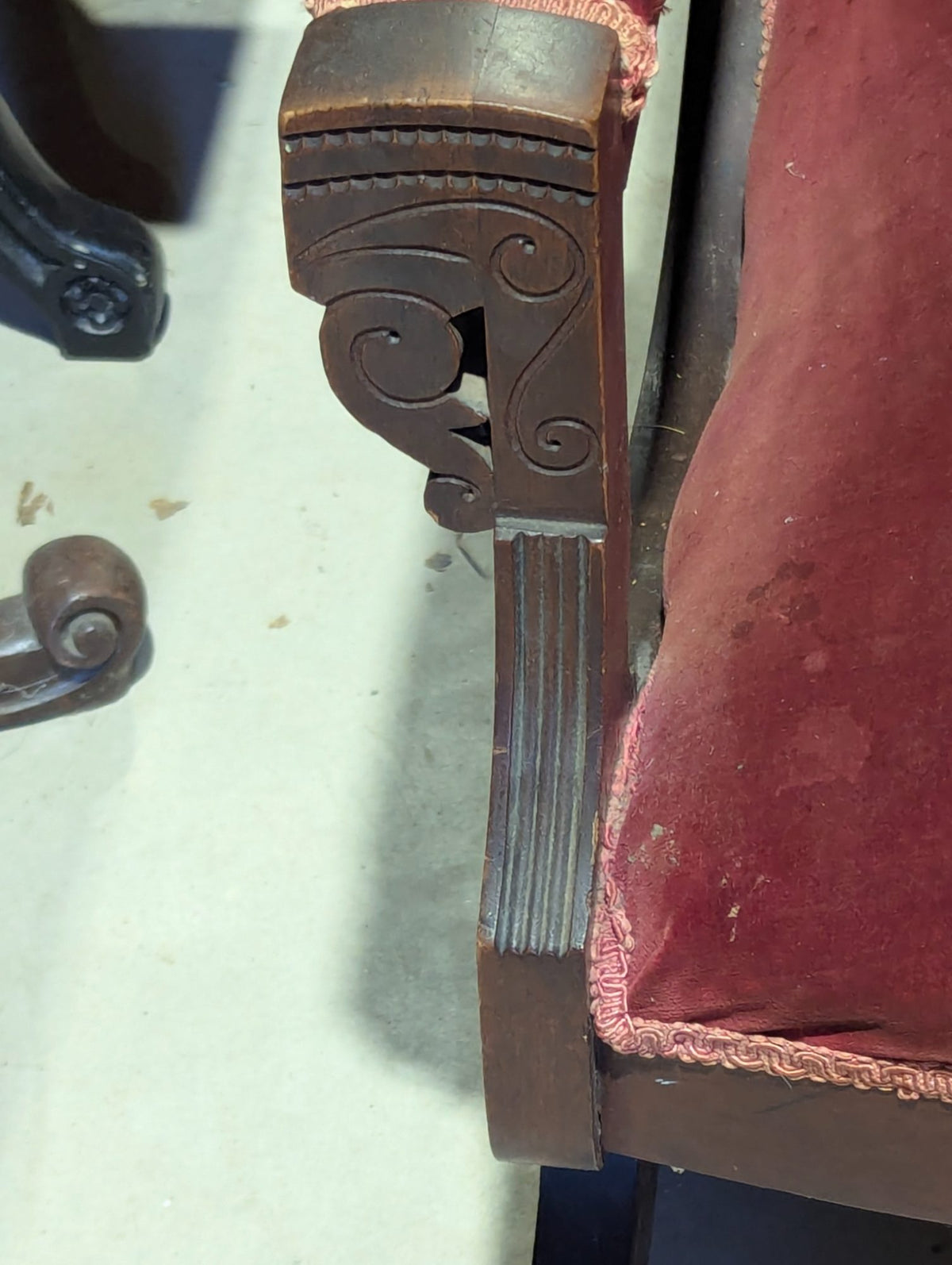 Antique Victorian Eastlake Walnut Platform Rocking Chair