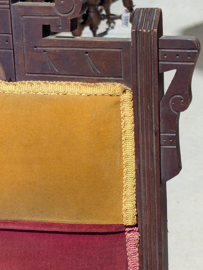 Antique Victorian Eastlake Walnut Platform Rocking Chair