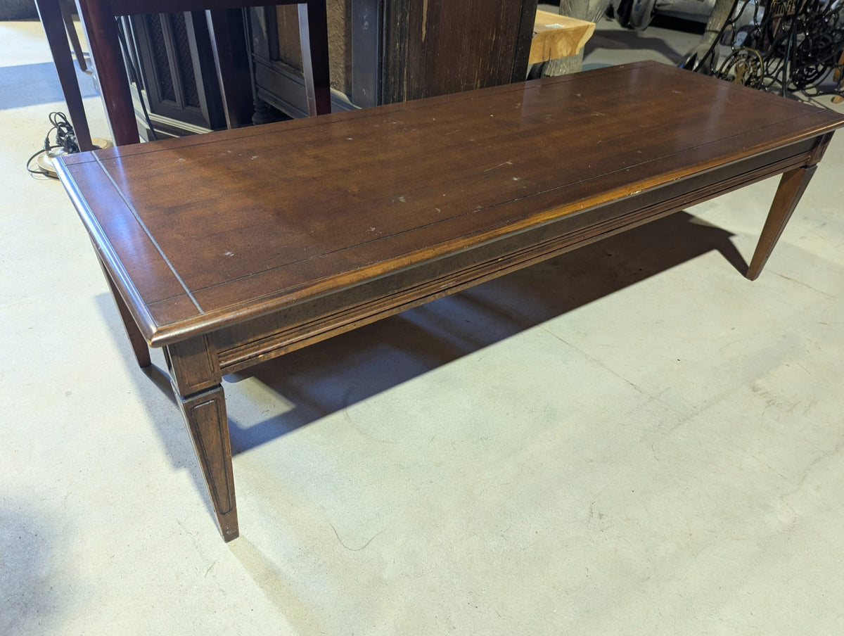 Vintage Rectangular Coffee Table 54" x 20" x 16"