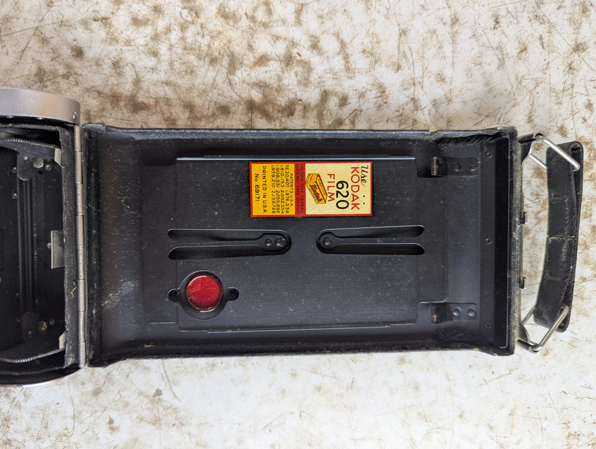 1940s Kodak Monitor Six-20 Folding Camera and Leather Case