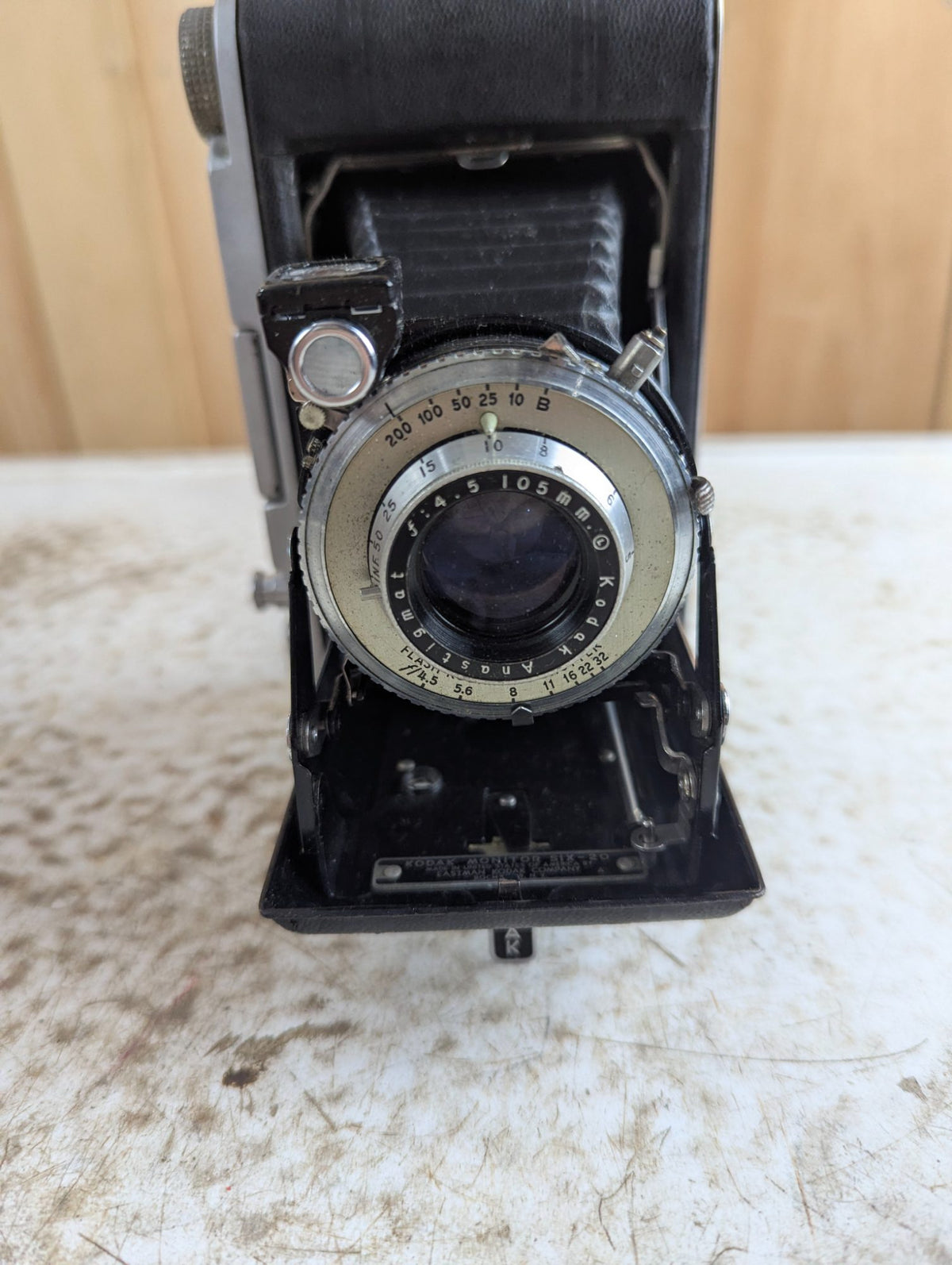 1940s Kodak Monitor Six-20 Folding Camera and Leather Case