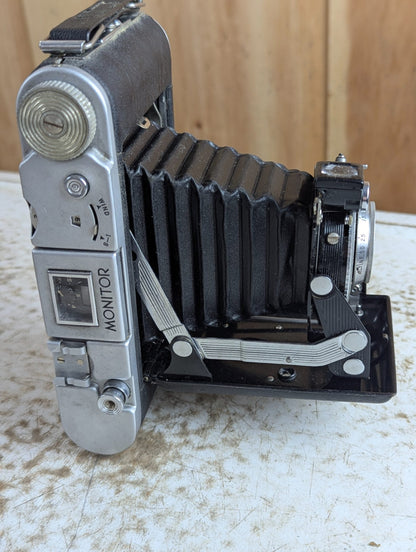 1940s Kodak Monitor Six-20 Folding Camera and Leather Case