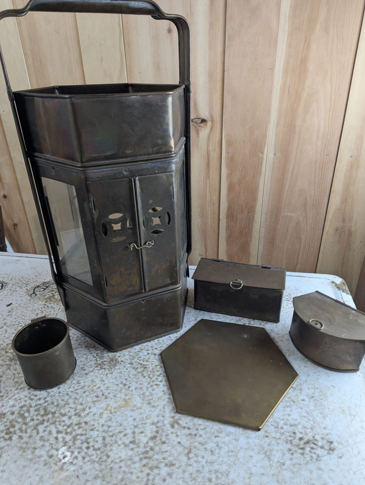1920s Brass Chinese Street Vendor Noodle Cart