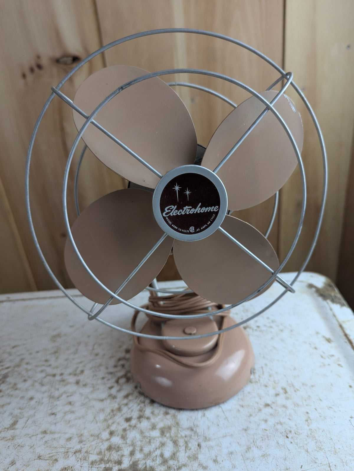 1950s Electrohome 9" Metal Desk Fan - Tested Working