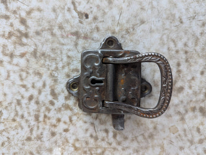 Antique Victorian Icebox door Latch and Lock - No catch