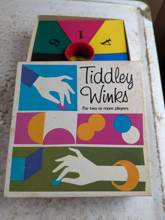 Vintage Tiddly Winks Game Set