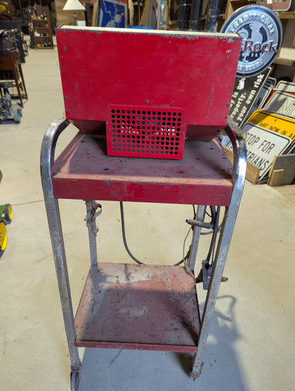 Vintage Snap-on MT-552 Battery Alternator Starter Load Tester on Rolling Cart - Voltmeter Works