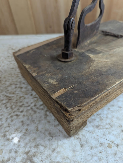 Antique Rustic Tobacco Cutter on 12.5" x 7.5" Board