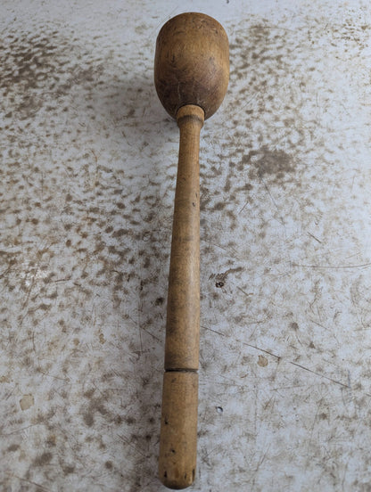 Antique Rustic Wooden Potato Masher Pounder