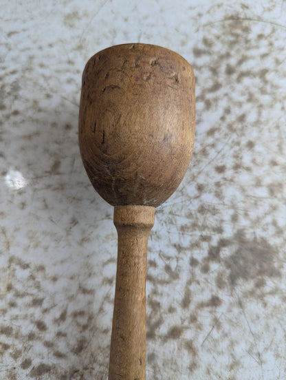 Antique Rustic Wooden Potato Masher Pounder