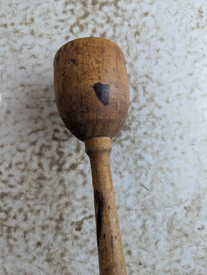 Antique Rustic Wooden Potato Masher Pounder