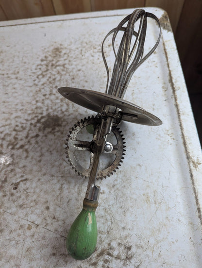 1920s A&J Hand-crank Mixer Egg-Beater - No Jar