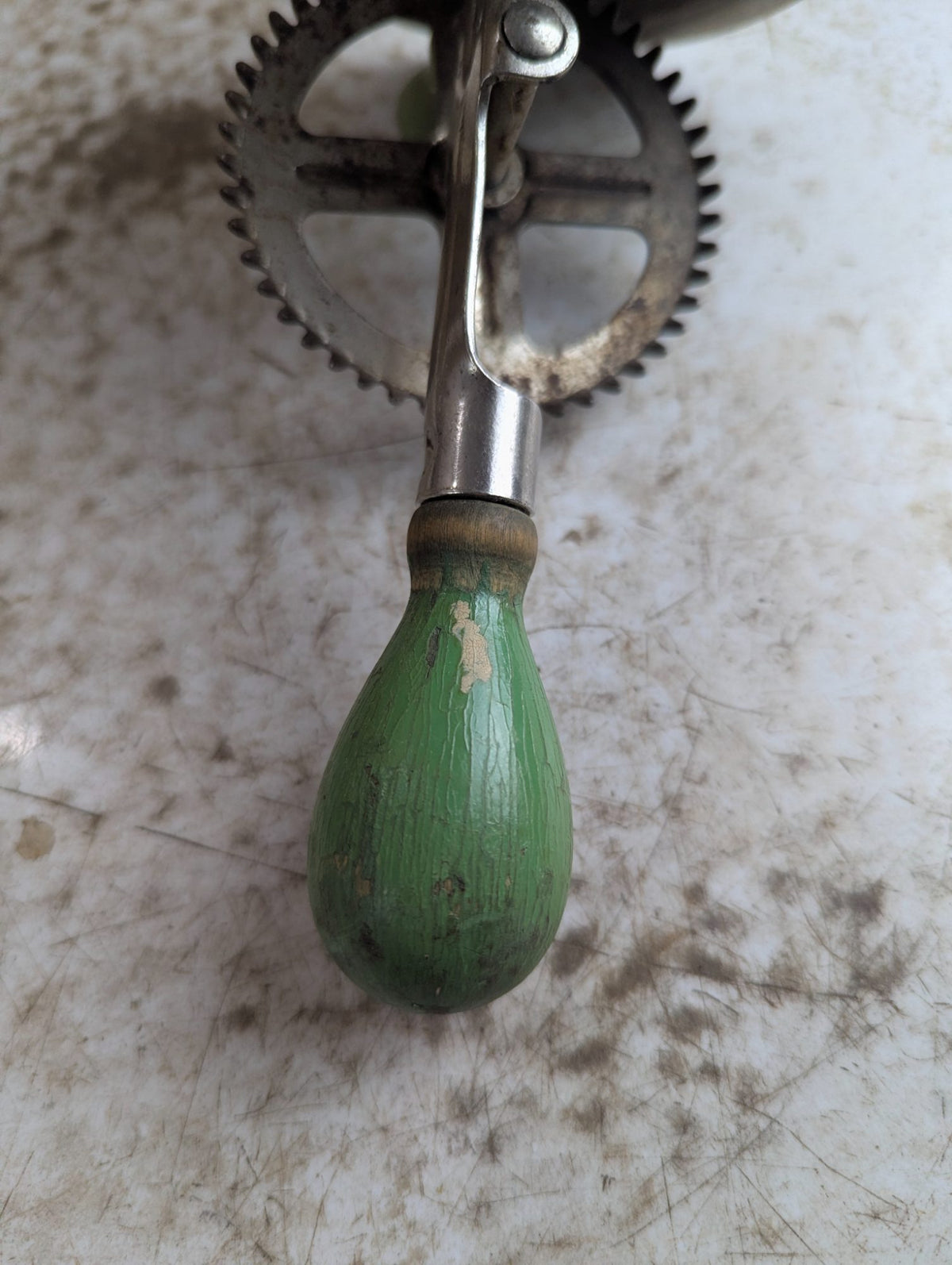 1920s A&J Hand-crank Mixer Egg-Beater - No Jar