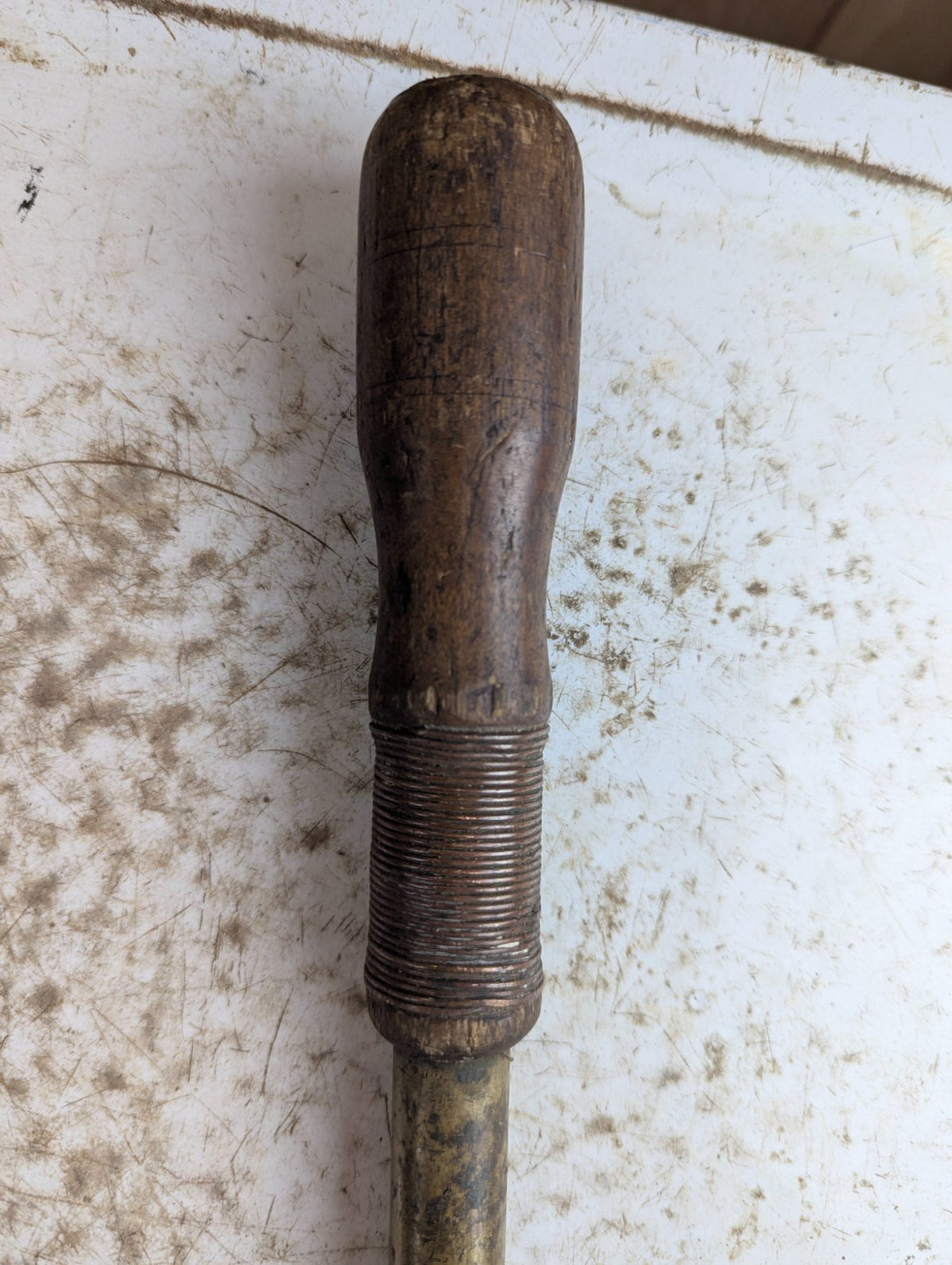 Antique 1880s Decatur Coffin Co. Spiral Push Screwdriver