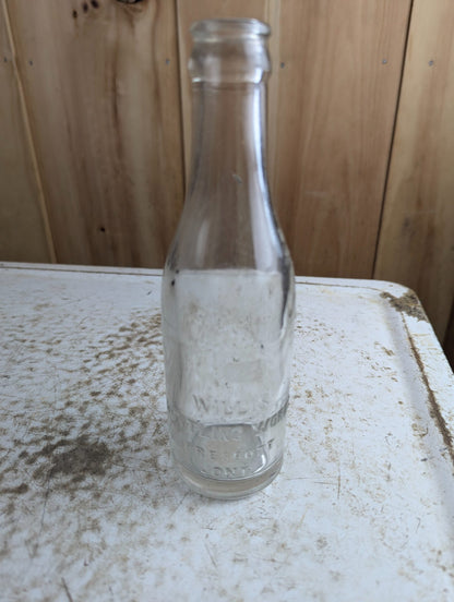 1930s Willis Bottling Works Prescott Clear Embossed Glass Soda Bottle