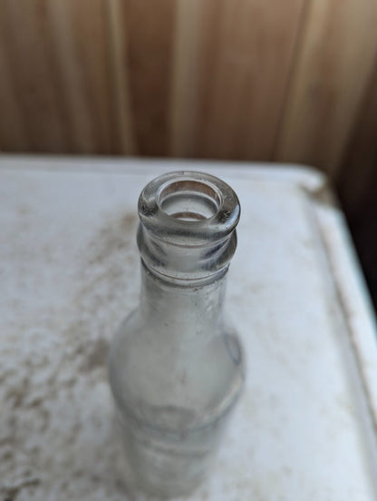 Chas. L. Horsman Campbellford Clear Embossed Glass 8oz Soda Bottle