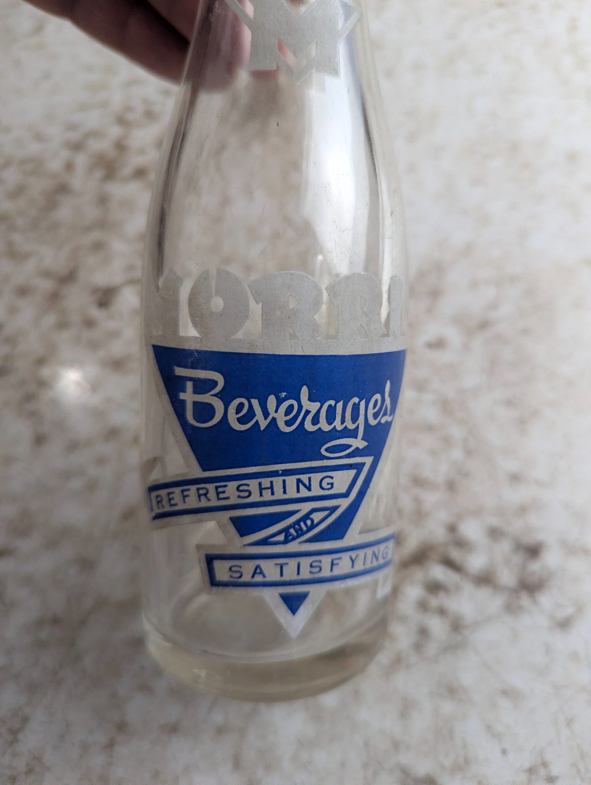 Morris Beverages Kingston Clear ACL Glass 7oz Soda Bottle