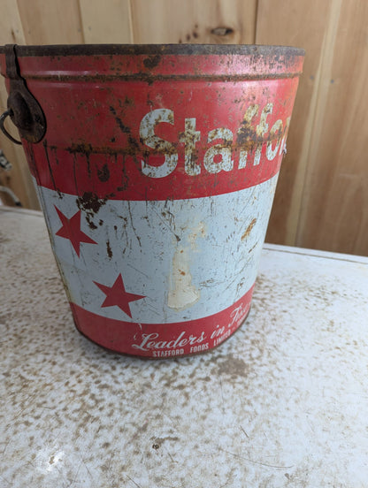 Vintage Stafford Foods Metal Syrup Pail